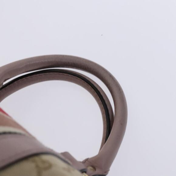 GUCCI GG Canvas Sherry Line Boston Bag Beige Pink Red - Picture 8 of 16